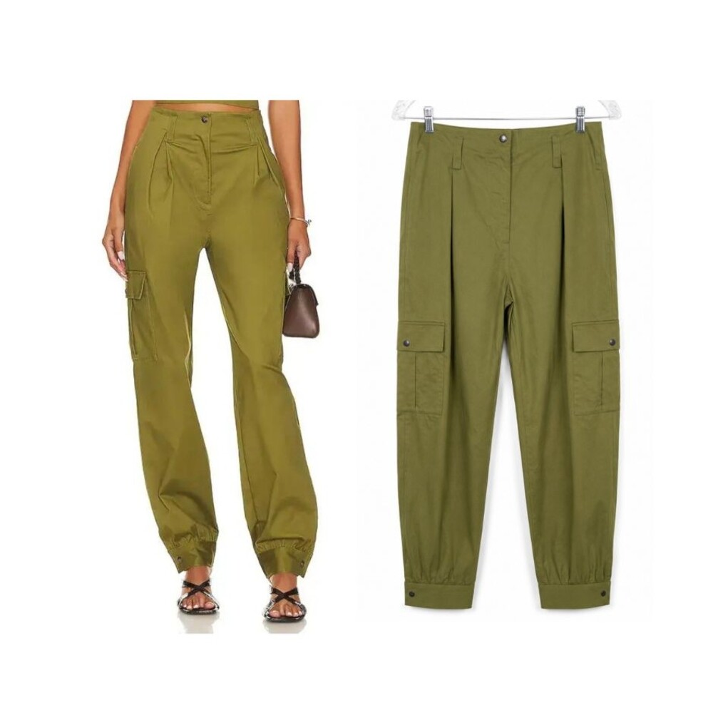 REVOLVE LITA Ciara Pant Olive Women 6 Paperbag Cargo Maximalist Party Nightout